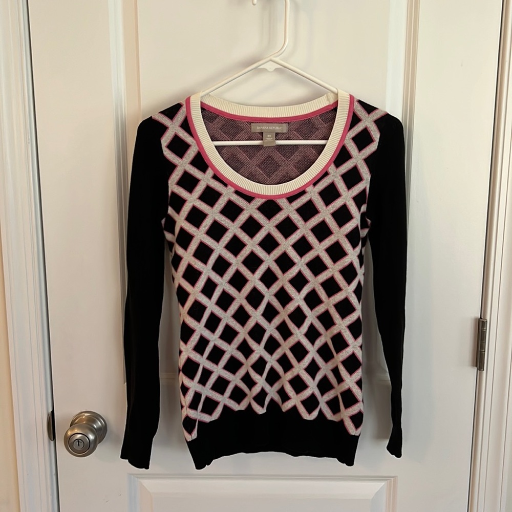 Banana Republic Diamond Pattern Sweater XS